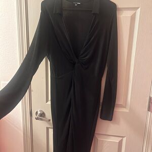 Fashion Nova Black Long Sleeve Dress